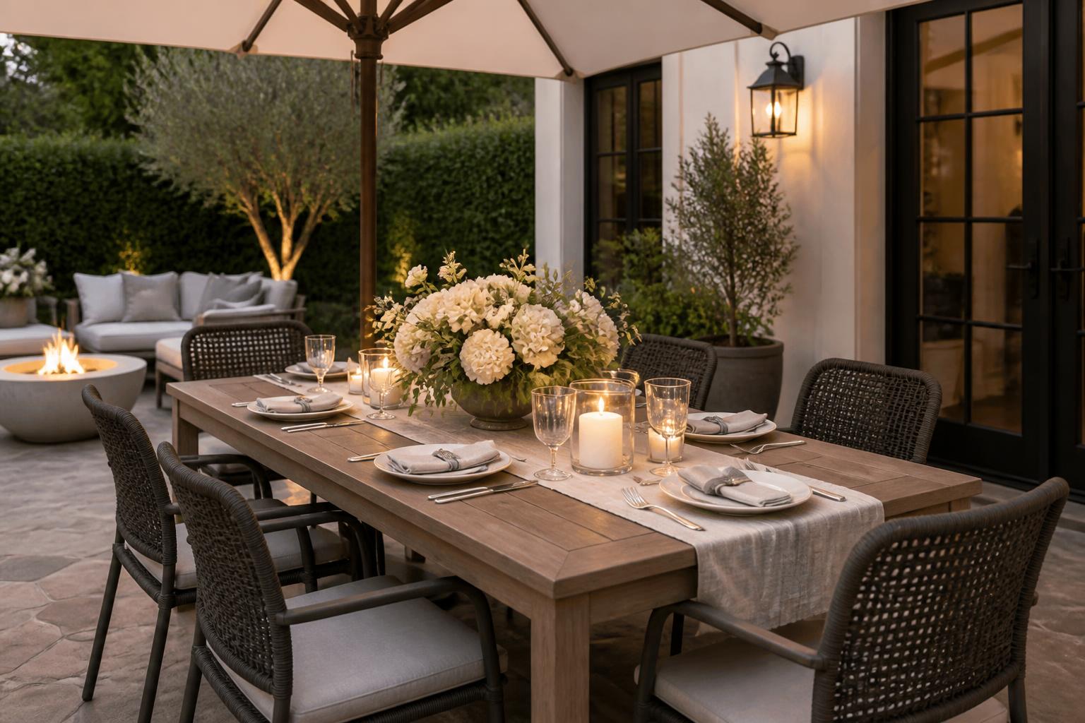 A Real Outdoor Dining Set