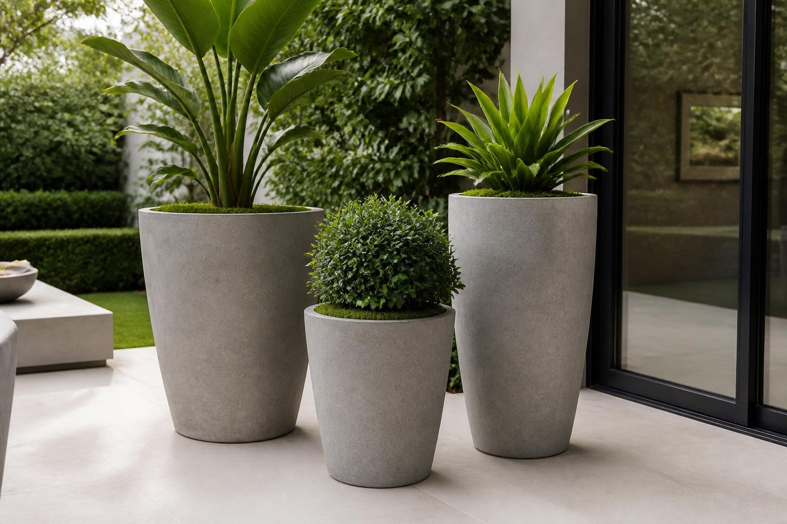 Oversized Matching Planters