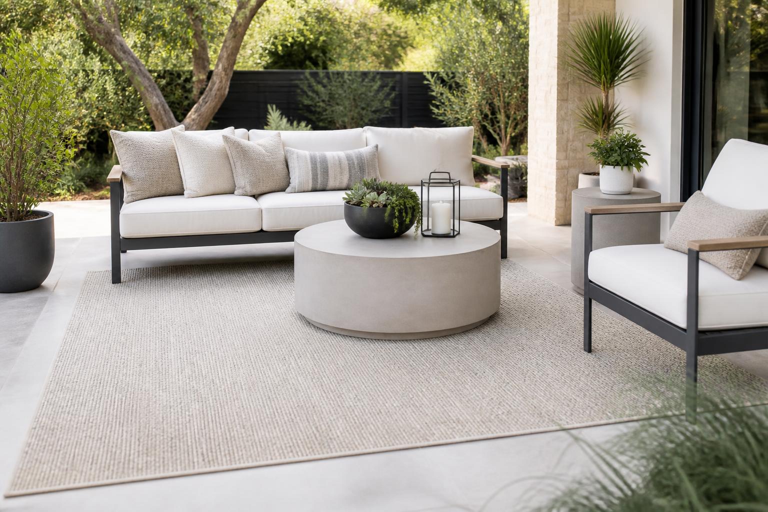 A Layered Outdoor Rug